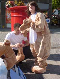 Mum as bear Mum in bear suit