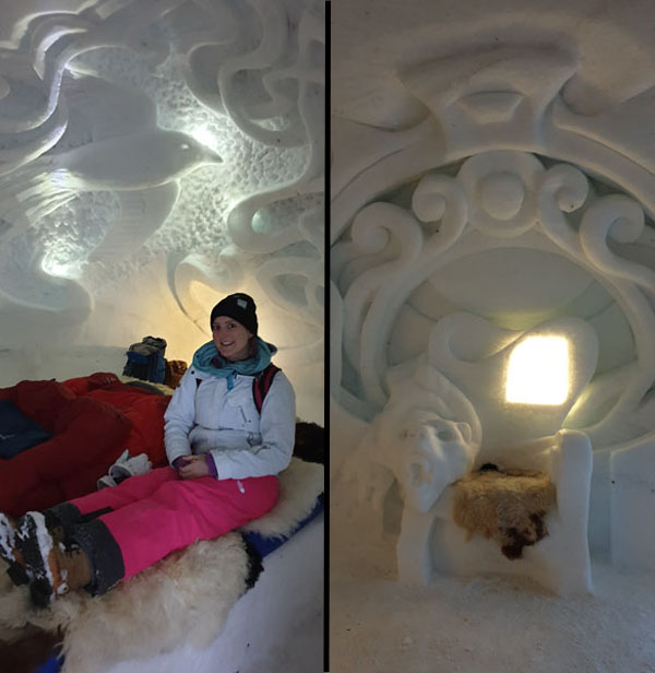 Inside the igloo