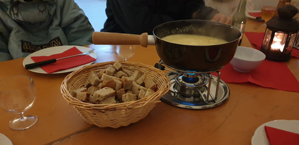 Massive cheese fondue!